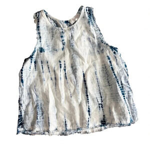 Bella Dahl Linen Blue Dye Short Sleeve Top